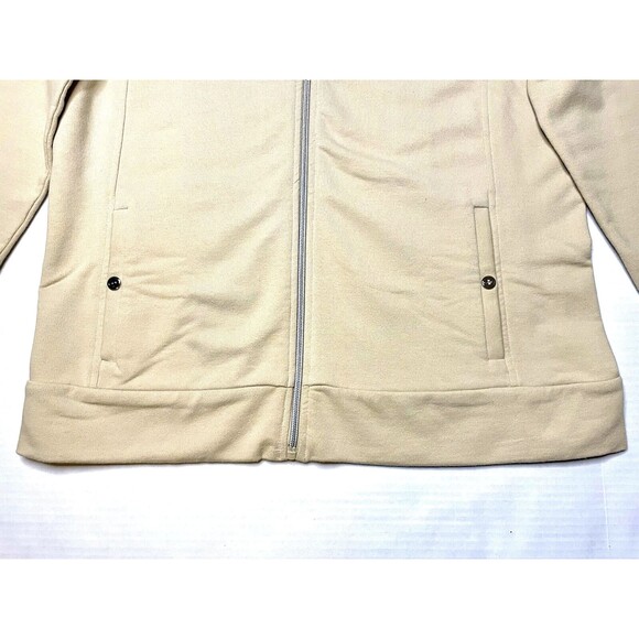 Ralph Lauren Womens Jacket L L-RL Track Athletic Crest Varsity Beige Preppy Y2K - Picture 3 of 12